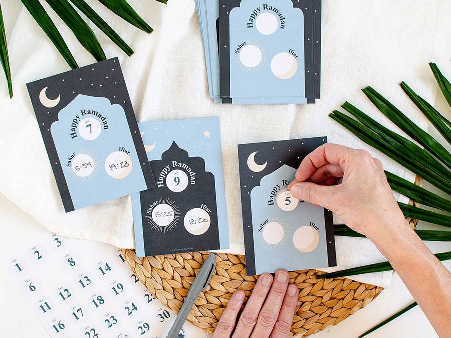 Renna Deluxe RAMADAN Kalender Karten Für Sahur Und Iftar