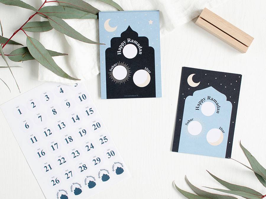 Renna Deluxe RAMADAN Kalender Karten Für Sahur Und Iftar