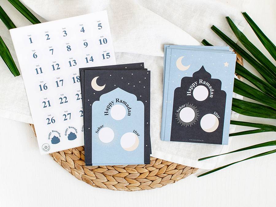 Renna Deluxe RAMADAN Kalender Karten für Sahur und Iftar