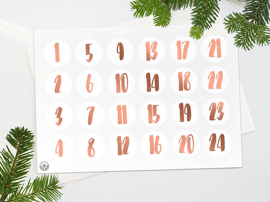 Renna Deluxe ADVENTSKALENDER Zahlen In SILBER
