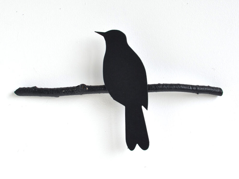 Renna Deluxe Amsel In Schwarz Wandobjekt