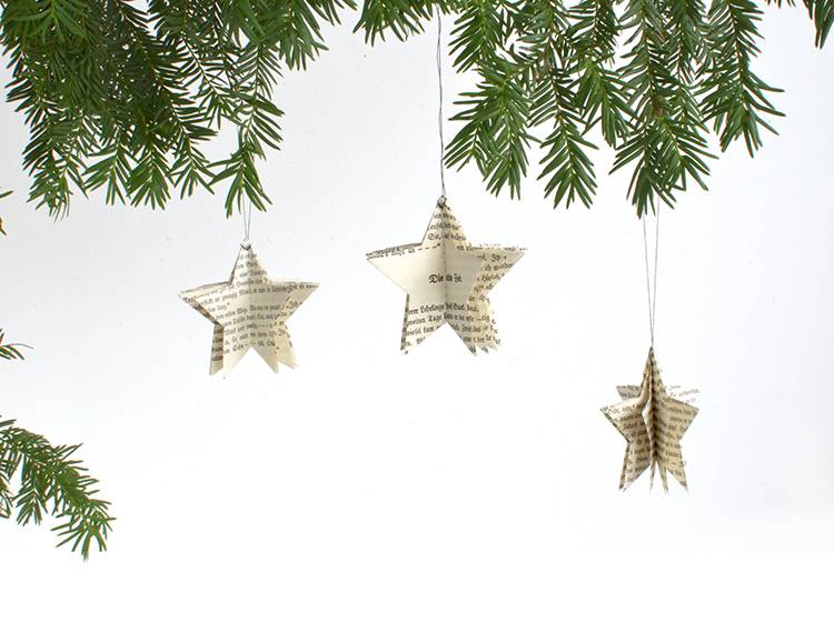 Renna Deluxe Anhänger STERN Baumschmuck In Fraktur