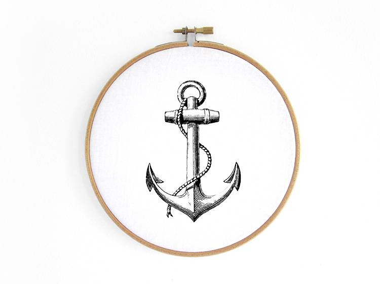Renna Deluxe Anker _ Bild im Stickrahmen