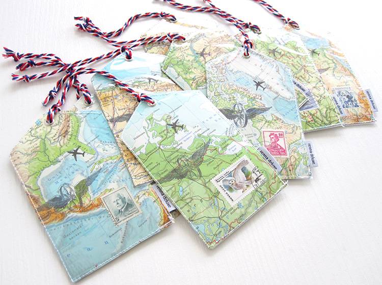 Renna Deluxe Atlas Gepäckanhänger Aus Landkarten