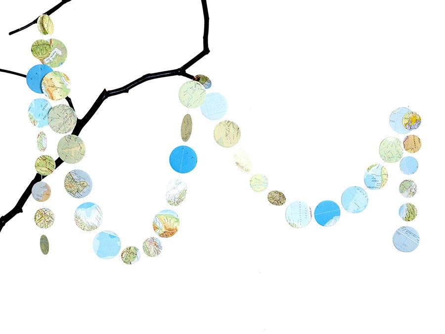 Renna Deluxe ATLAS Girlande Weltkarte