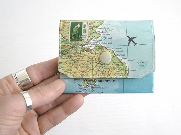 Renna Deluxe Atlas Portemonnaie Aus Landkarten