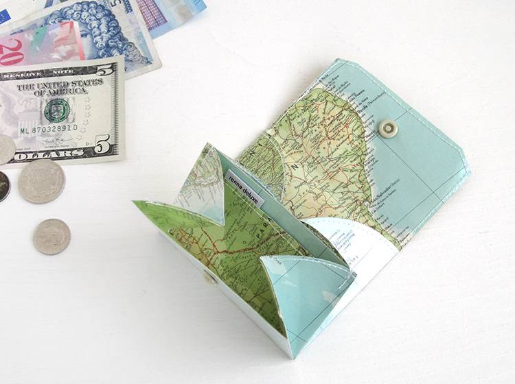 Renna Deluxe Atlas Portemonnaie Aus Landkarten