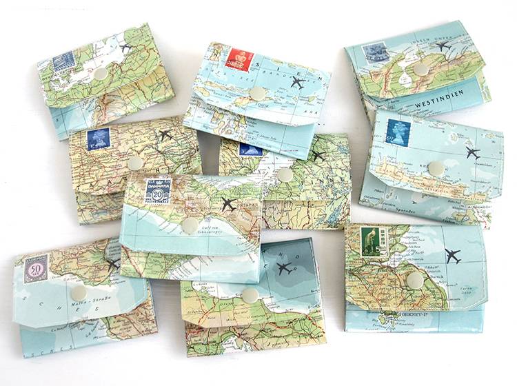 Renna Deluxe Atlas Portemonnaie Aus Landkarten