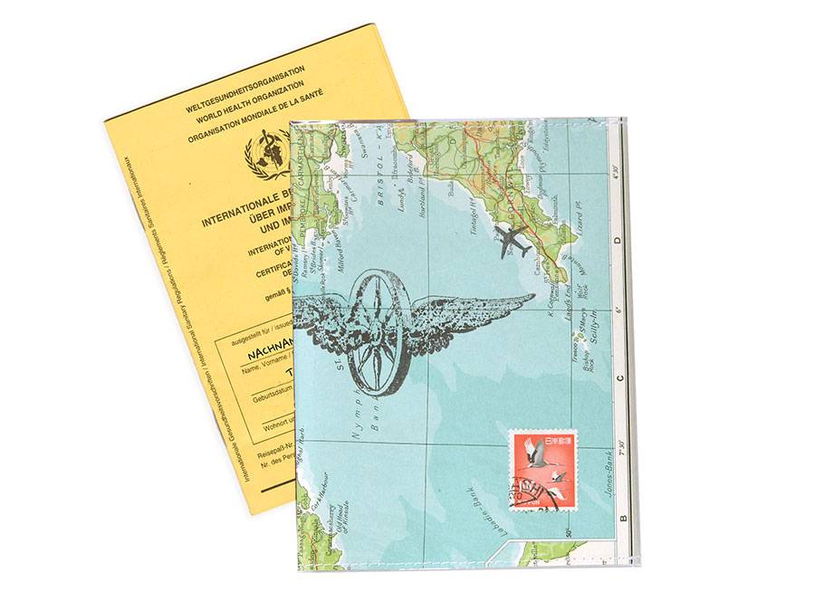 Renna Deluxe Atlas Reisepasshülle Aus Landkarten