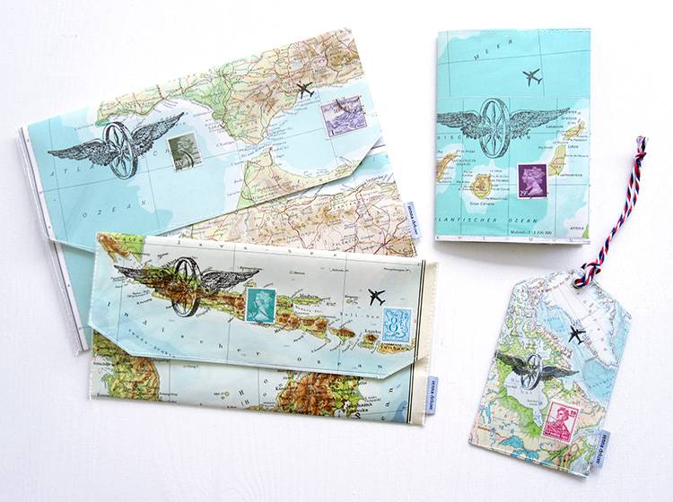 Renna Deluxe Atlas Reisepasshülle Aus Landkarten