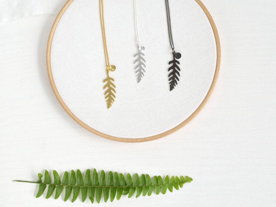 Renna Deluxe BLACK Edition Kette Mit Farn