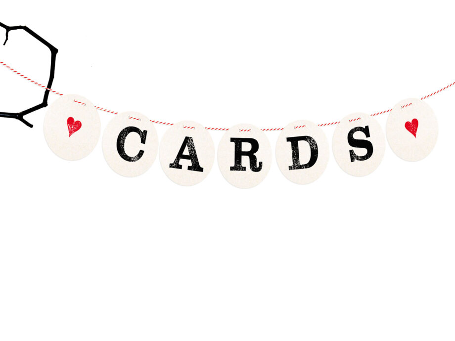 Renna Deluxe CARDS Girlande Hochzeitsgirlande