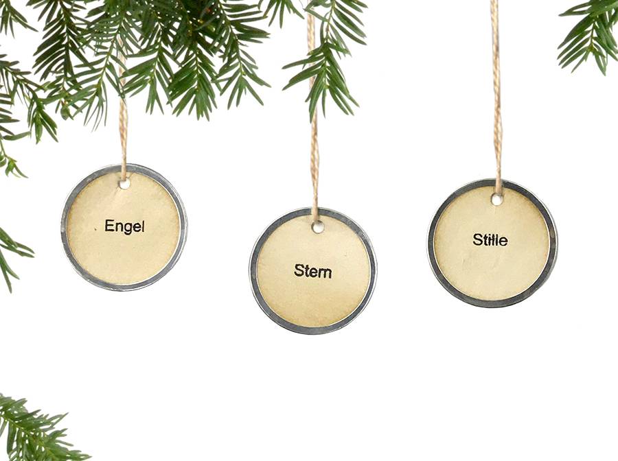 Renna Deluxe ENGEL STERN STILLE Weihnachtsanhänger