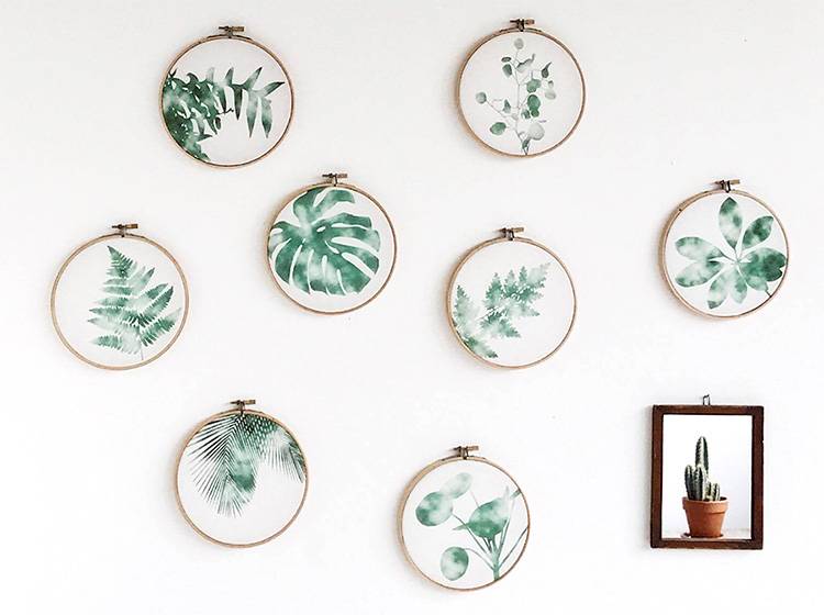 Renna Deluxe Eukalyptus _ Bild Im Stickrahmen