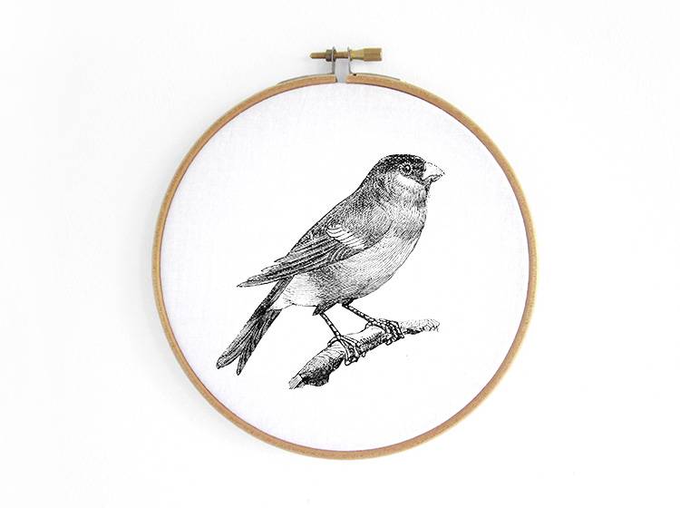 Renna Deluxe Fink _ Bild im Stickrahmen