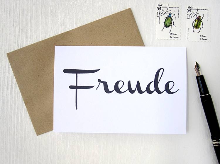 Renna Deluxe FREUDE // Klappkarte