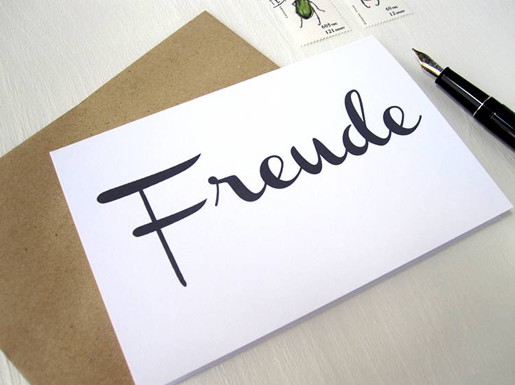 Renna Deluxe FREUDE // Klappkarte