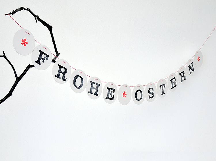 Renna Deluxe FROHE OSTERN Girlande