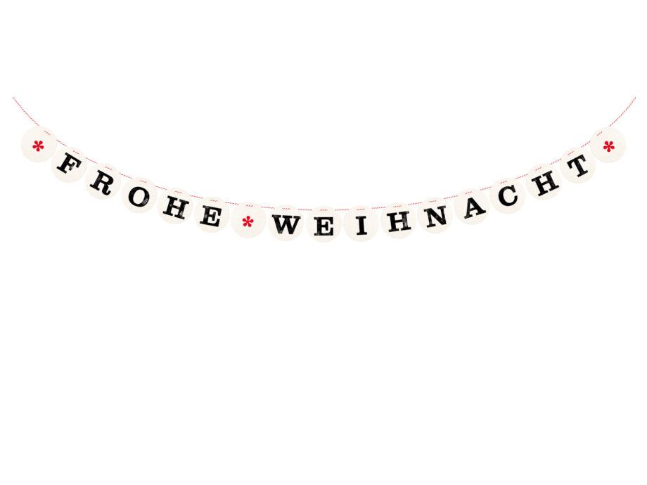 Renna Deluxe FROHE WEIHNACHT Girlande