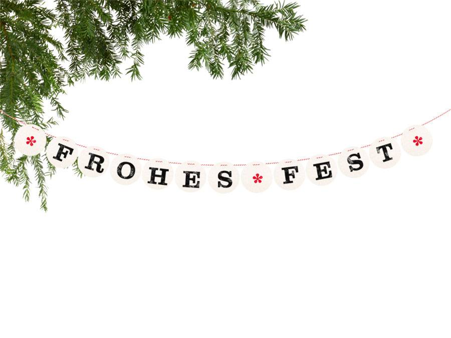 Renna Deluxe FROHES FEST Girlande