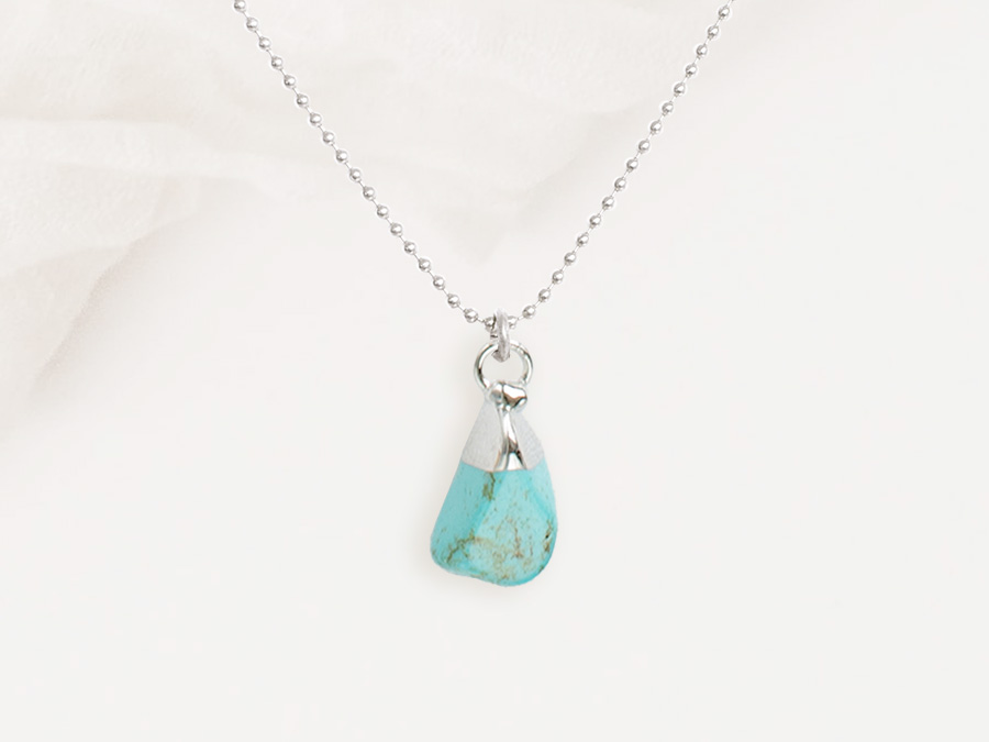 Renna Deluxe GEBURTSSTEIN Dezember Kette Silber