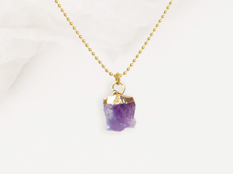 Renna Deluxe GEBURTSSTEIN Februar Kette Gold