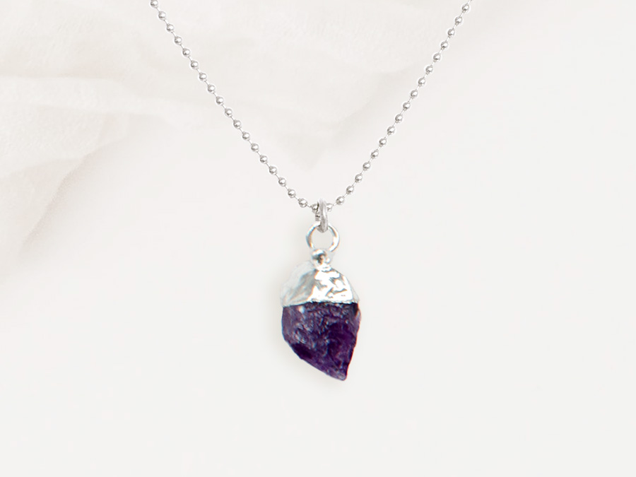 Renna Deluxe GEBURTSSTEIN Februar Kette Silber