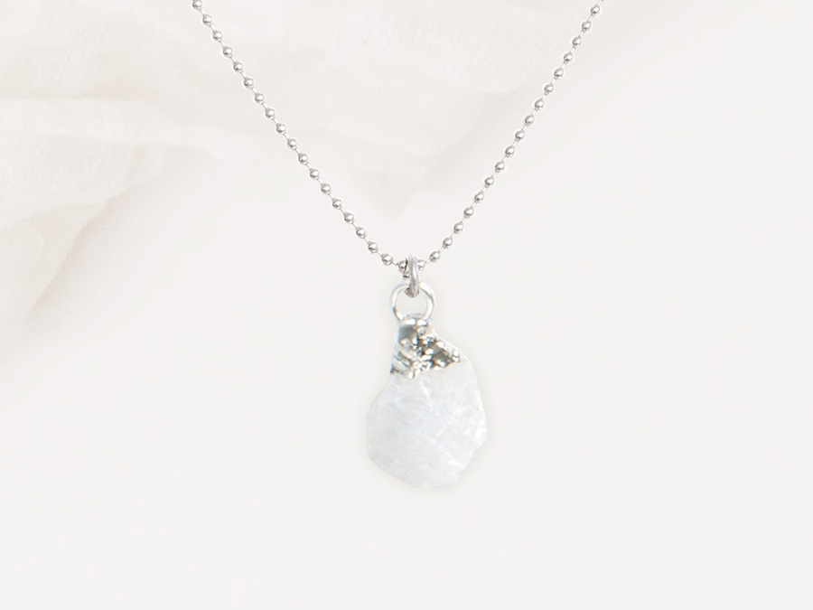 Renna Deluxe GEBURTSSTEIN Juni Kette Silber