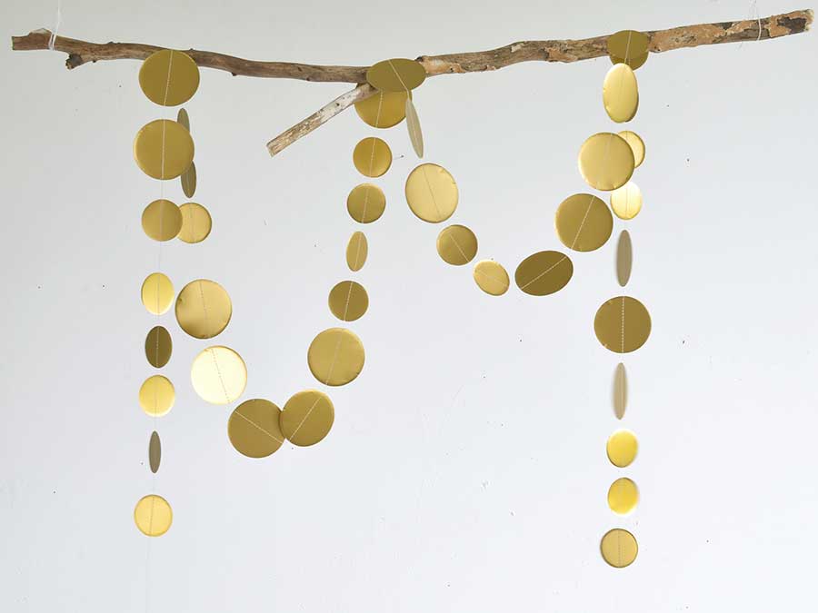 Renna Deluxe Girlande Punkte in Gold