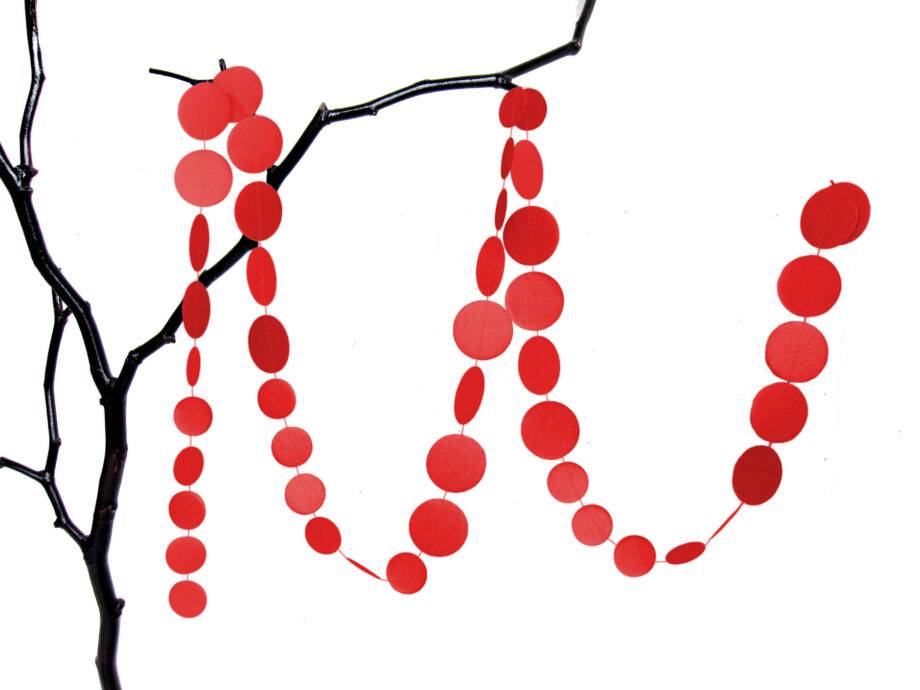 Renna Deluxe Girlande Punkte in Rot