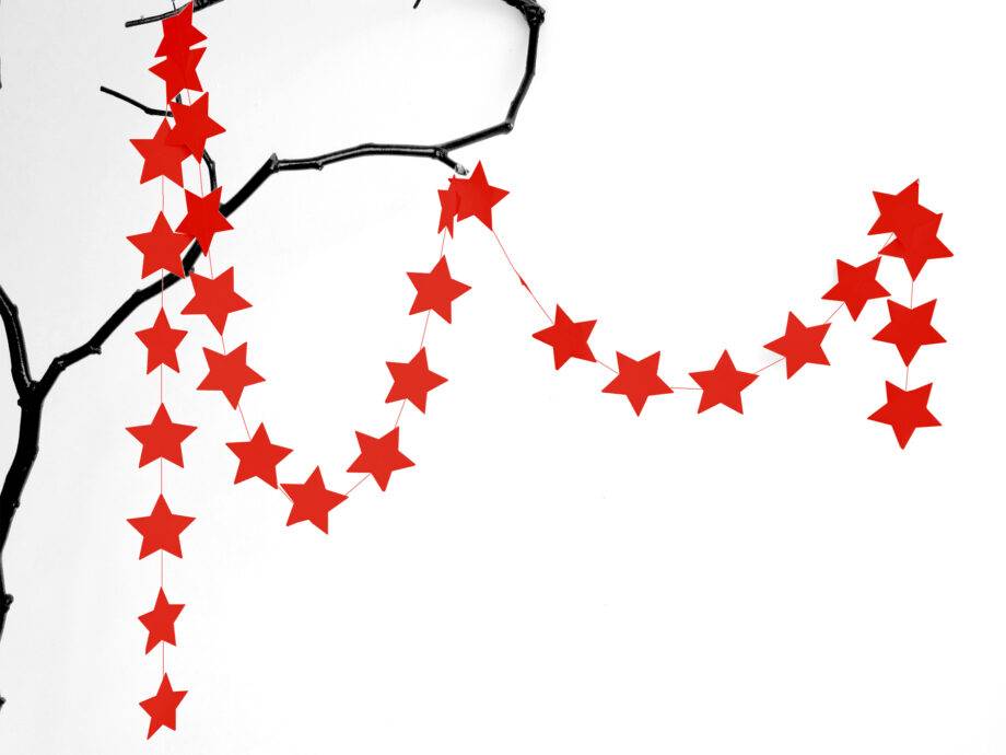 Renna Deluxe Girlande STERN in Rot