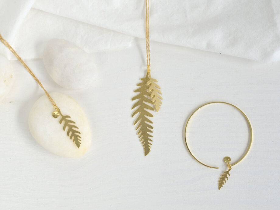 Renna Deluxe Goldende Kette Mit Farn