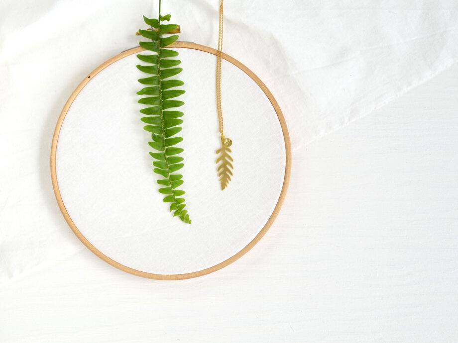 Renna Deluxe Goldende Kette Mit Farn