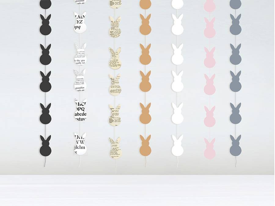 Renna Deluxe Hasen Girlande Senkrecht