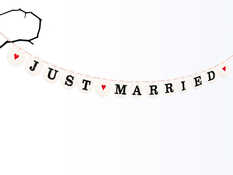 Renna Deluxe Just Married Hochzeitsgirlande