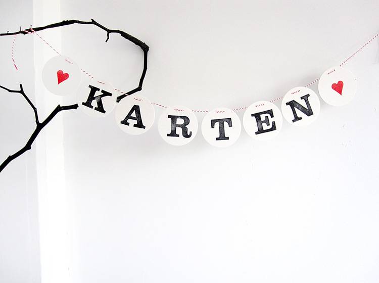 Renna Deluxe KARTEN Girlande Hochzeitsgirlande