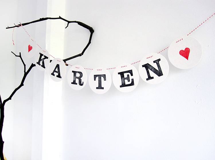 Renna Deluxe KARTEN Girlande Hochzeitsgirlande
