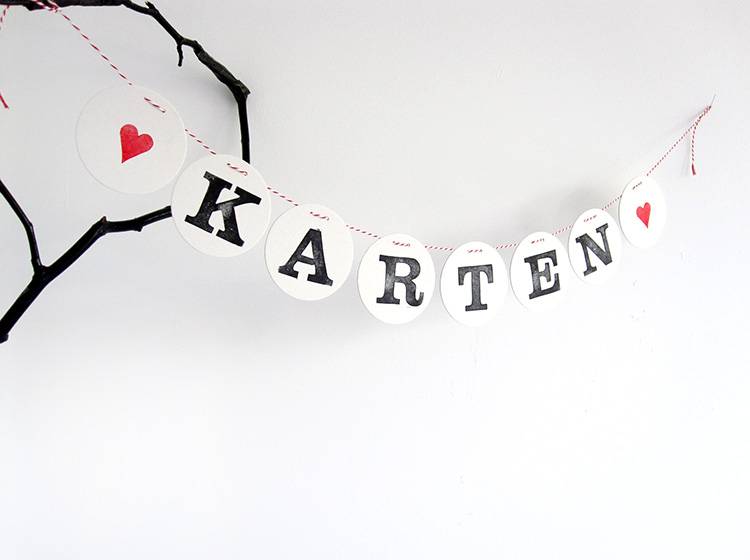 Renna Deluxe KARTEN Girlande Hochzeitsgirlande
