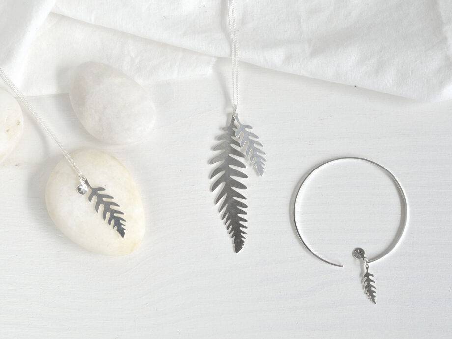 Renna Deluxe Kette Mit Farn In Silber