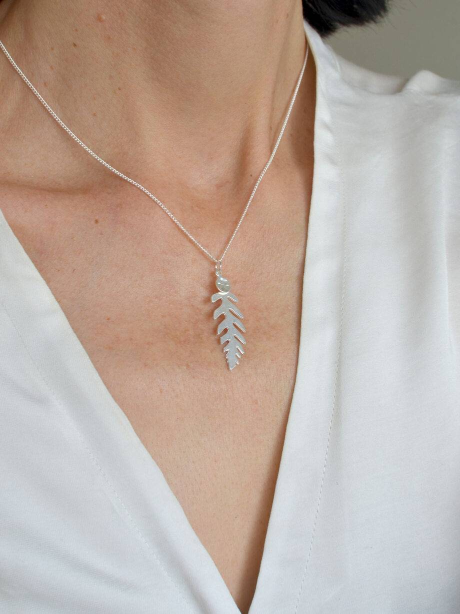 Renna Deluxe Kette mit Farn in Silber