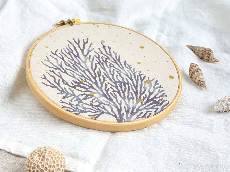 Renna Deluxe Koralle Bild Mit Gold Punkten