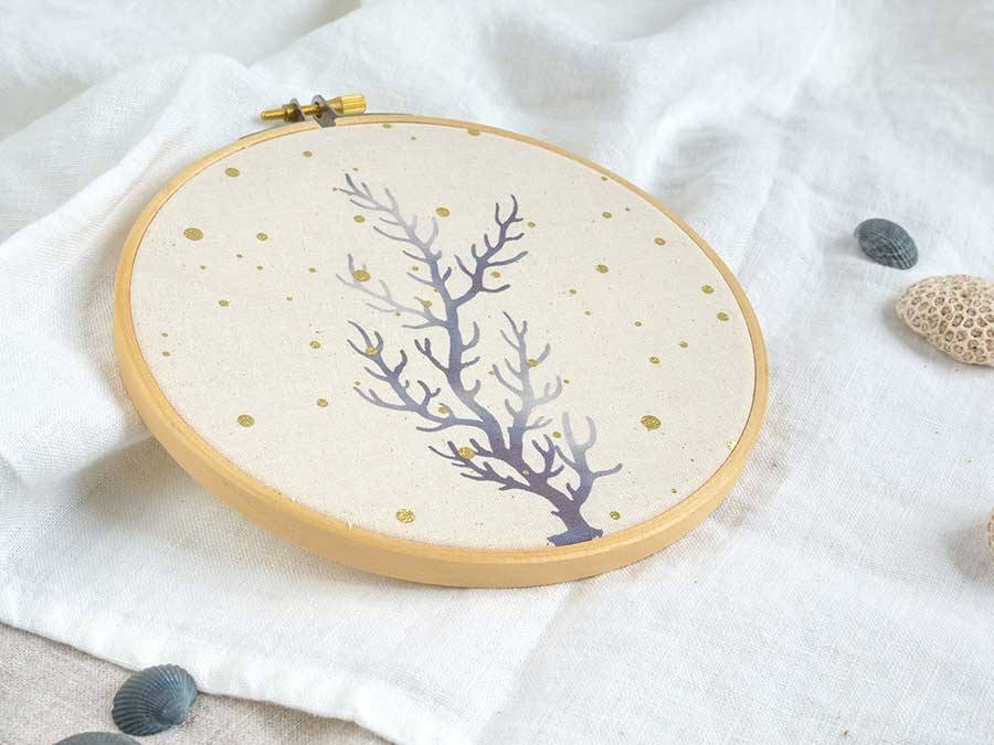 Renna Deluxe Korallen-Zweig Mit Gold Punkten