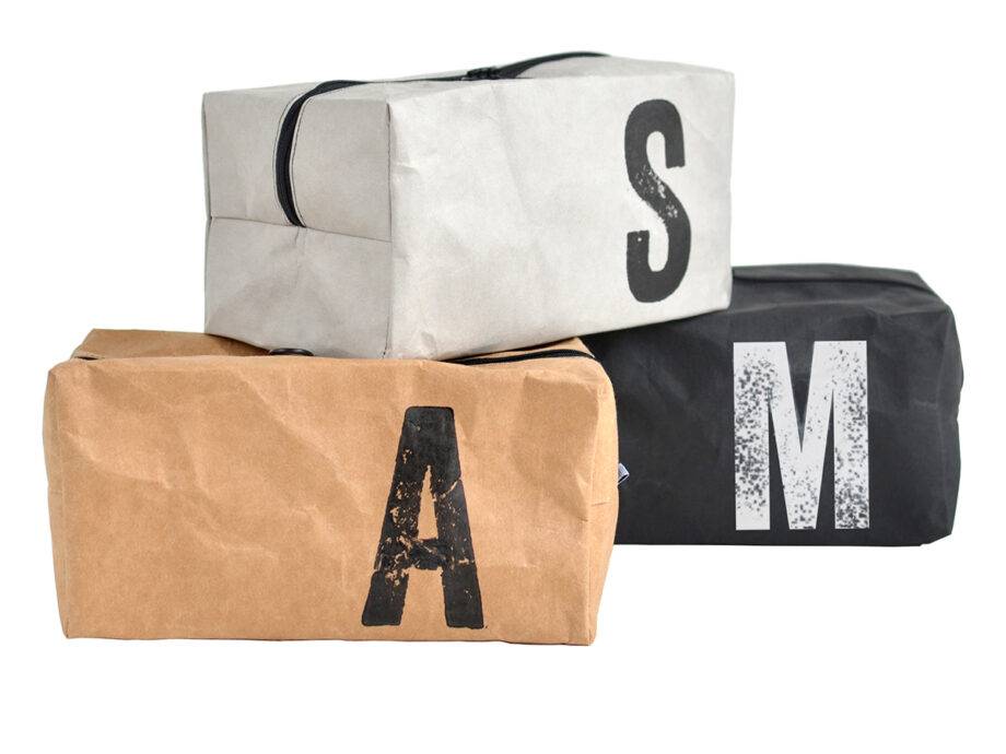 Renna Deluxe Kosmetiktasche Mit Monogramm Grau