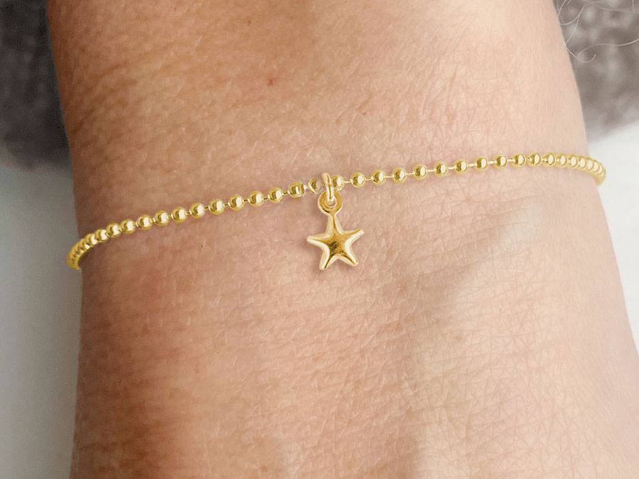 Renna Deluxe Kugel Armband mit STERN Gold