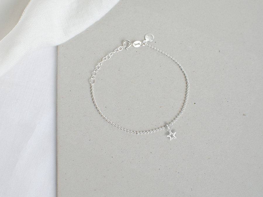 Renna Deluxe Kugel Armband Mit STERN Silber