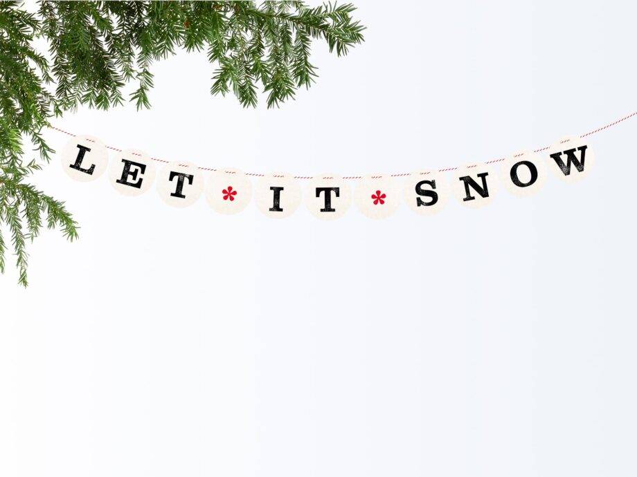 Renna Deluxe LET IT SNOW Girlande