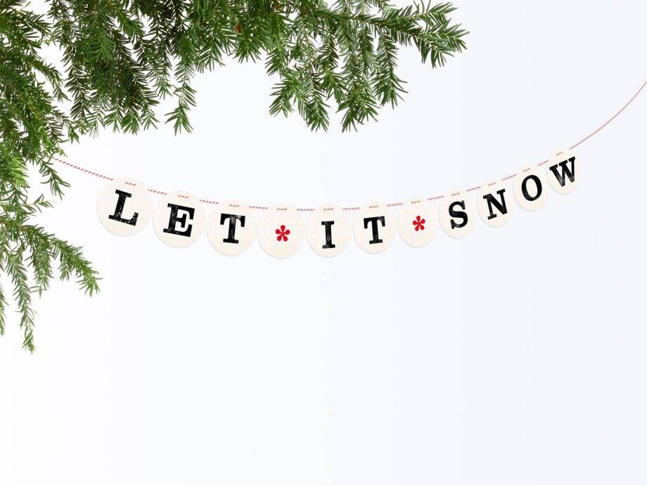 Renna Deluxe LET IT SNOW Girlande