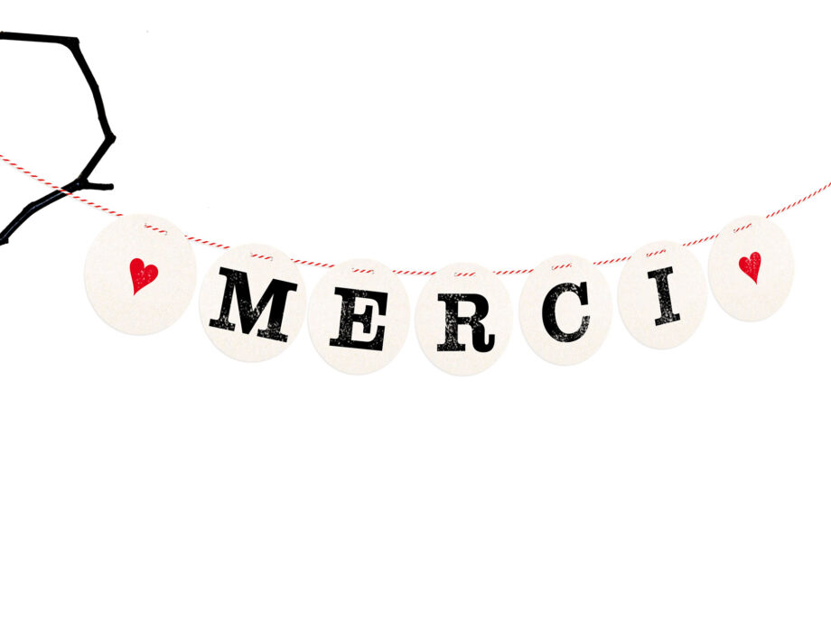 Renna Deluxe MERCI Girlande Hochzeitsgirlande