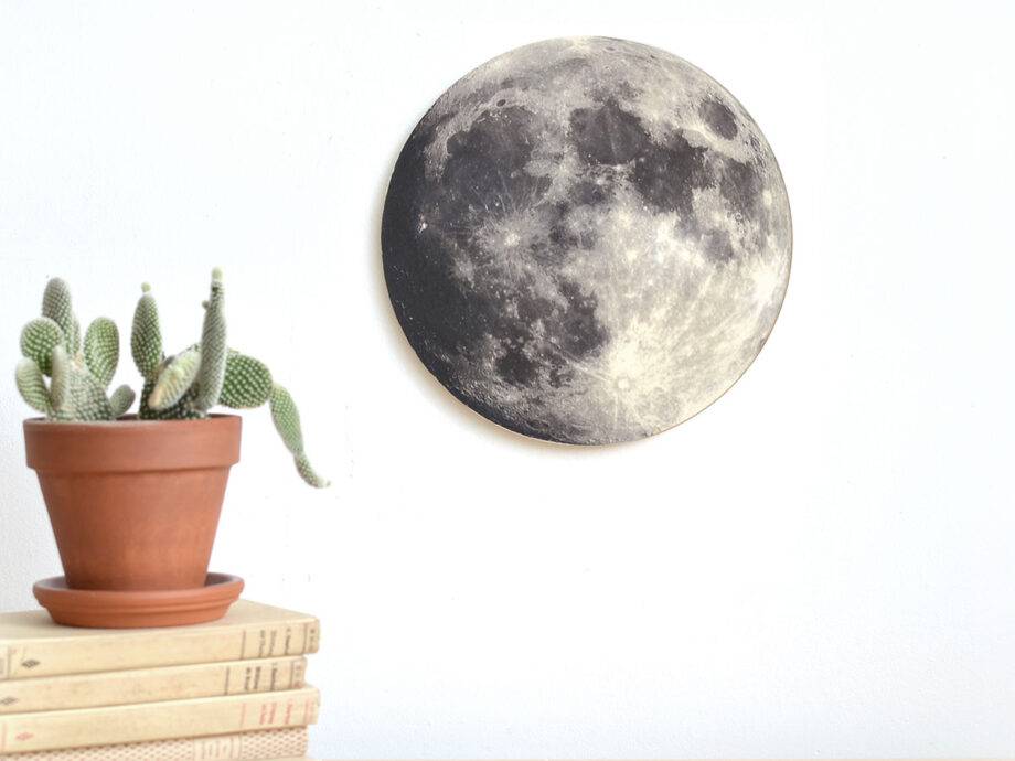 Renna Deluxe MOND Bild auf Holz