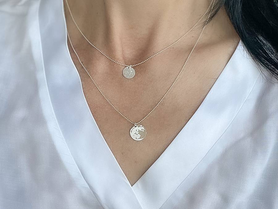 Renna Deluxe MOND Kette Silber – Beidseitiges Motiv